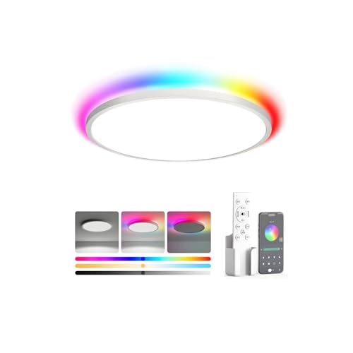 Antree LED󥰥饤 10 36W 4800LM RGBʷϵ饤 ̲ ĴĴ  ŷ Ceiling Light ...