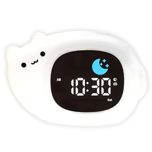 ナイトライト ホワイトノイズ 自然音 ベッドサイドランプ 授乳ライト 常夜灯 プレゼント かわいい (ネコ)