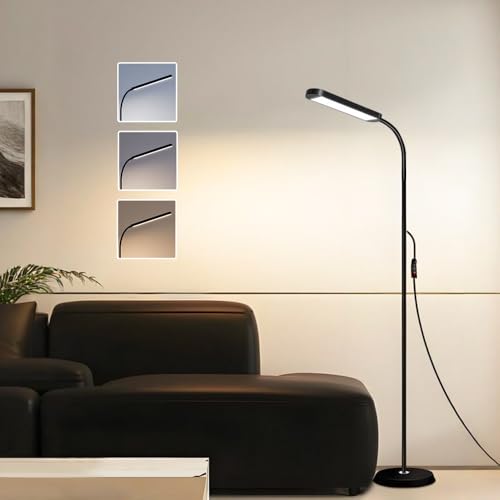 Arayuru LEDスタンドライト led照明 ブルーライトカット 首角度自由調整 読書灯 オフィス用 防眩設計 デスクライト 目を守るフロアランプ 調光調色機能付き 省エネ 高演色性