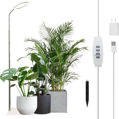 JCBritw 72LEDs植物育成ライトスタンド付き デスクトップ LED植物ライト調光可能、タイマー機能、カラ..