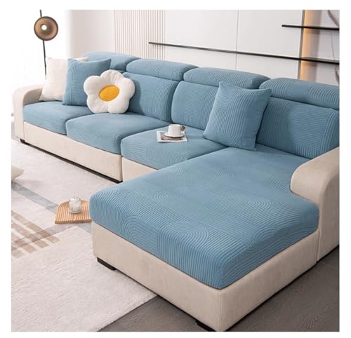 ソファー座面カバー 軽撥水 北欧風 ソファーカバー ジャカード柄 伸縮性 セパレートシート 1人掛け 肘付き 肘なし シンプル お洒落 爪とぎ防止 防塵 キズ防...