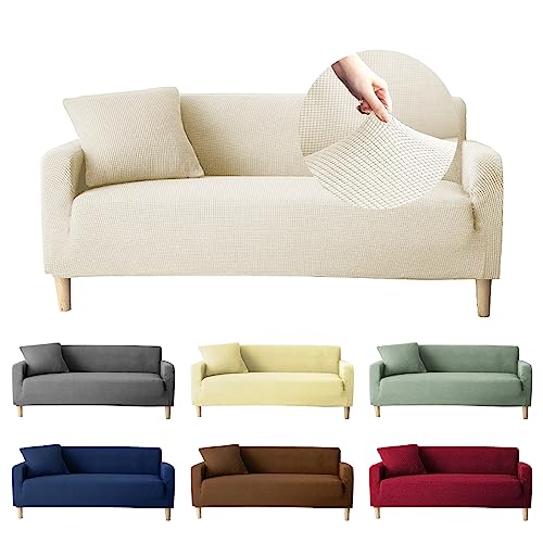 Ropevzo ソファーカバー マルチカバー クッションカバー付き 洗える 伸びる 3人掛け ソファ 保護カバー ストレッチタ 肘付き 北欧 ソファーベッド 椅...