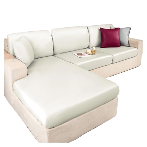 JUNA KOOK ソファーカバー 座面カバー 合成皮革 ソファクッションカバーPUレザー ソファー座面カバー 分割式 1/2/3人掛け 肘付き/なし 縦横弾力...