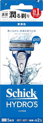 ハイドロ Schick(シック) ハイドロ5 ベーシック ホルダー(刃付き+替刃1コ) スキンガード付 5枚刃 ブルー