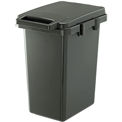 樂天商城 - リス ゴミ箱 ハンドル 片手で開く連結ダスト ボックス 30L ダークグレー HOME&HOME 33J 日本製 180494