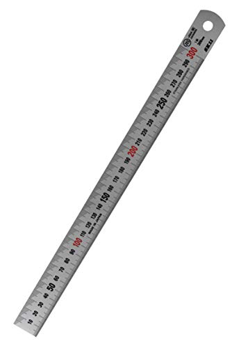 SK11(エスケー11) 直尺 30cm JIS1級 FSV-300KD 段差型目盛 ステンレス 日本製 シルバー