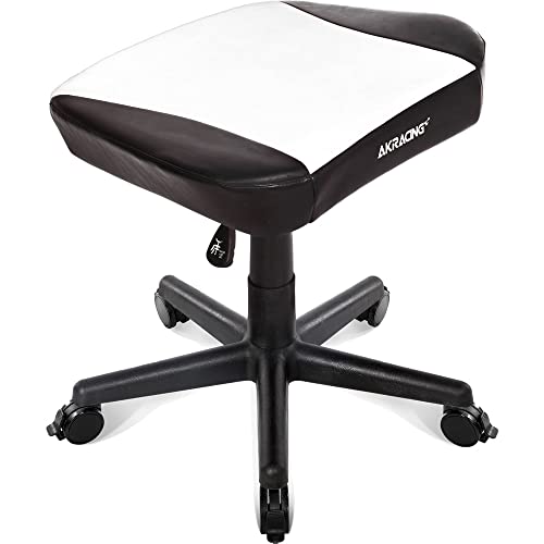 ◆商品名：AKRacing ゲーミングチェア オットマン フットレスト ホワイト 白 高耐久PUレザー 在宅 リモート 3年保証【材質】PUレザー(張地)、高反発モールドウレタンフォーム(クッション材)、スチール(フレーム)、合成樹脂(ホイ...