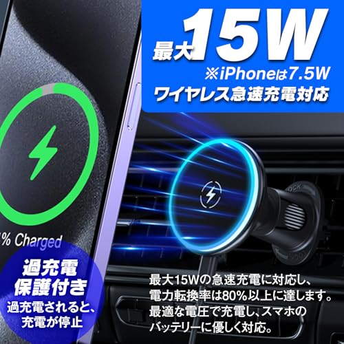 MAXWIN �ֺ� �磻��쥹���Ŵ� ��®���� MagSafe N52�ޥ��ͥå� ���ޥۥۥ���� �������� ��������᤭�Ф��� ���å���ܡ������� ���� ����15W iPhone17/16/15/14/13�ʤ��б� KIT48