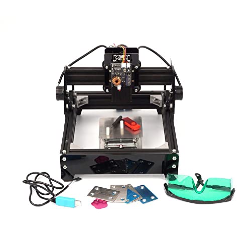 zmart 15W 強力 レーザー 加工機 USB 小型 15000mW 金属刻印 オリジナル日本語説明書つき 15000mw CNC DIY レーザー 彫刻機 金属 彫刻 マーキング 機 作業エリア 14x 20cm CNC ルーター