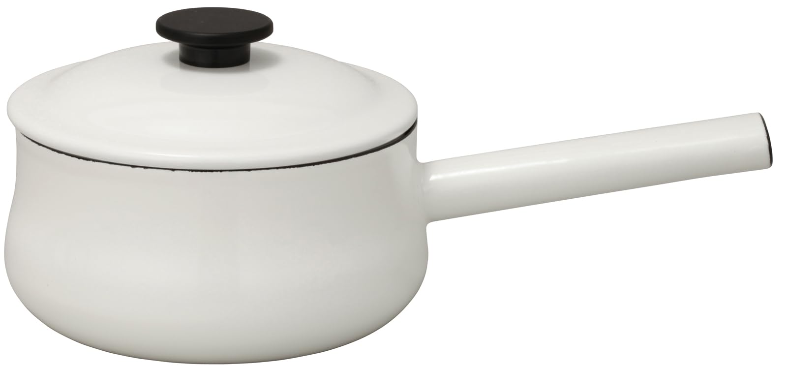 野田琺瑯(Nodahoro) ソースパン 18cm ホーロー ガス火/IH対応 片手鍋 日本製 ルーク LK-18N
