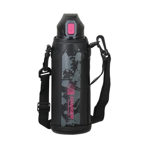 乐天商城 - パール金属 水筒 ボトル 1100ml 1.1L 直飲み ダイレクト 保冷 スポーツ ドリンク ポーチ付 ピンク×ブラック ファストチャージャー HC-181