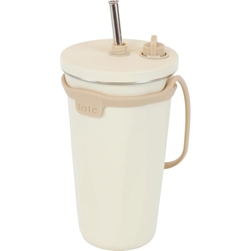 和平フレイズ ストロー付 タンブラー 570ml アイボリー 2WAY 保温 保冷 ステンレス 真空断熱 toto トート RH-1760