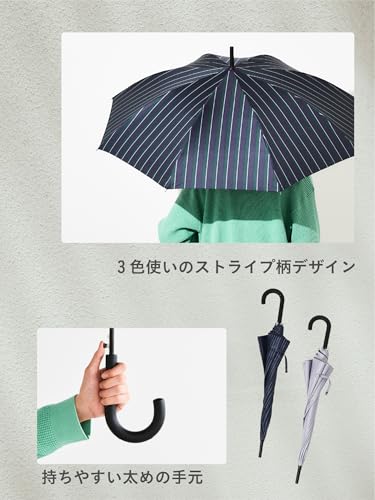 assa 傘 メンズ 長傘 大きい 晴雨兼用 男性用 遮熱効果 熱中症対策 遮光 100 UVカット 日傘 99.9% 60cm ワンタッチ ジャンプ傘 FJ (FJ260/グレー)