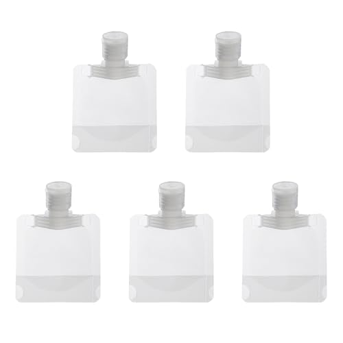 トラベルボトル 旅行用 小分けボトル 透明 詰め替え 漏れ防止 密封性 携帯に便利 パウチ容器 袋入り 5個セット (30ml)