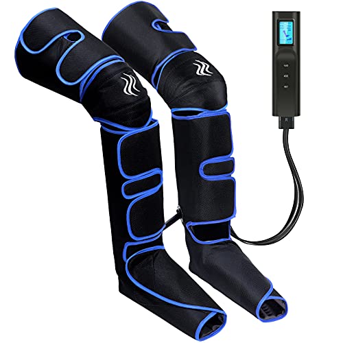 Gurkitsy【充電式】フットケア 3段階膝温感 足 トレーニング ふくらはぎ 太もも対応 6コース 3段階強度 リモコン付 20分タイマー自動OFF 装着型 折り畳み可能 お手入れ 収納簡単 コードレス 足