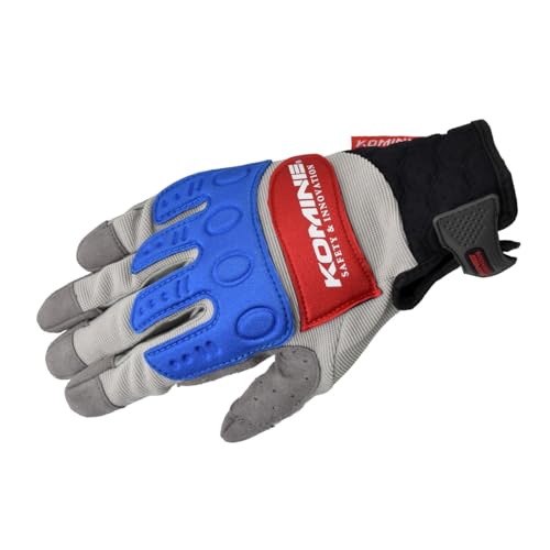 コミネ(KOMINE) バイク用 グローブ インストラクターグローブプロEX KOMINE Grey/Red 2XL GK-134 725 春夏秋向け
