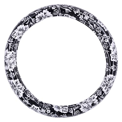 ミヤビ(Miyabi) 雅(MIYABI) トラック用品 トラックパーツ トラックインテリア 金華山 極太ハンドルカバー 新格子 ブラック S(36~37cm)HC-SK-SBK