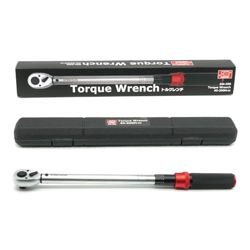 エマーソン(Emerson) トルク調整が簡単らくらくなトルクレンチ ロックリング式 差込角 12.7mm（1/2インチ） 40-200N.m 高精度±3% 72枚ギア 検査証明書付き 自動車 バイク タイヤ交換 整備 修理工具