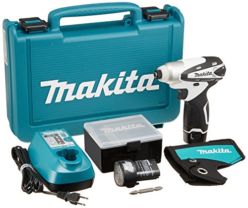 マキタ(Makita) 充電式インパクトドライバ 10.8V 1.3Ah 白 バッテリー2個付き TD090DWXW