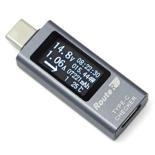 乐天商城 - ルートアール ミニサイズ 双方向入力・画面回転・多機能 USB Type-C電圧・電流チェッカー RT-TCVAMINI
