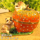 動物 置物 アライグマ 小物入れ 可愛い 動物の小物入れ アニマルオブジェ ジュエリーケース 宝石箱 トリケンボックス インテリア 収納(3)