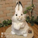 ウサギ 置物 リアルなうさぎのぬいぐるみ 白うさぎ 立ち ラビット バニー 干支 正月飾り 動物 アニマル オブジェ 雑貨 フィギュア モチーフ インテリア 玄関 癒し モフモフ もふもふ(3)