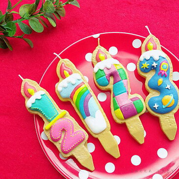 「クッキーナンバーキャンドル」キャンドル 誕生日 バースデー ろうそく【コンパクト対応 4個まで】