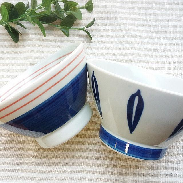 「波佐見焼リーフ青・ラインくらわん...