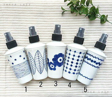 「波佐見焼 醤油スプレー」波佐見 波佐見焼 焼き物 ギフト 贈り物  醤油 スプレー ドット 水玉 お花 花 フラワー 青 ブルー 波 ウェーブ チェック 葉っぱ 葉 リーフ しょうゆスプレー 再入荷 減塩 高血圧 薄味