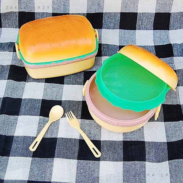 『Hamburger　Lunch　Box』ハンバーガー　ランチ　ボックス　お弁当箱　弁当のサムネイル