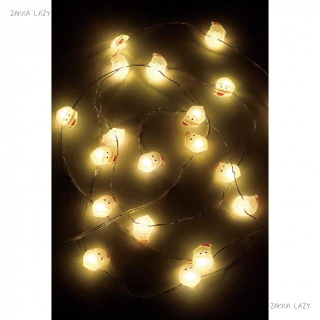 「クリスマス LEDガーランド サンタ 20球 2.2m」サンタ クリスマス LEDライト ガーラン ...