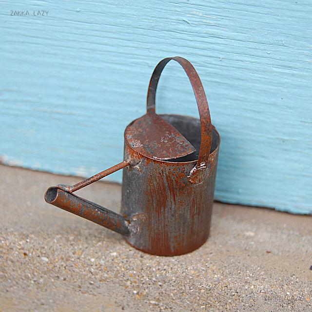 「じょうろ　ジャンク」【コンパクト対応】ジョーロ アンティーク風 シャビー風 ミニチュア ミニ オー..