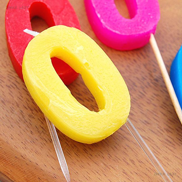 「＜在庫限り＞ナンバーキャンドル(0)」 キャンドル ナンバー 誕生日 バースデー 数字 ナンバー ろうそく 蝋燭 ロウソク【ネコポス10点まで・コンパクト対応】