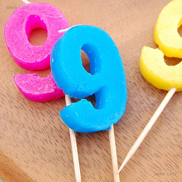 「＜在庫限り＞ナンバーキャンドル(9)」 キャンドル ナンバー 誕生日 バースデー 数字 ナンバー ろうそく 蝋燭 ロウソク【ネコポス10点まで・コンパクト対応】