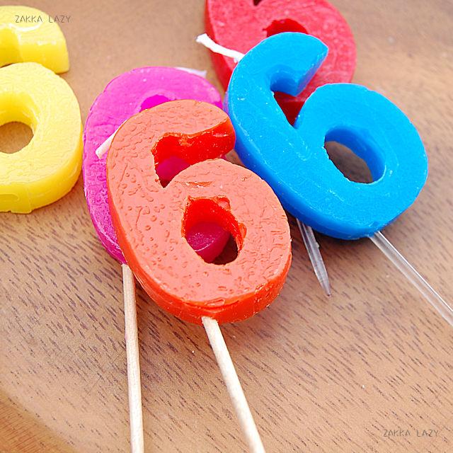 「＜在庫限り＞ナンバーキャンドル(6)」 キャンドル ナンバー 誕生日 バースデー 数字 ナンバー ろうそく 蝋燭 ロウソク【ネコポス10点まで・コンパクト対応】