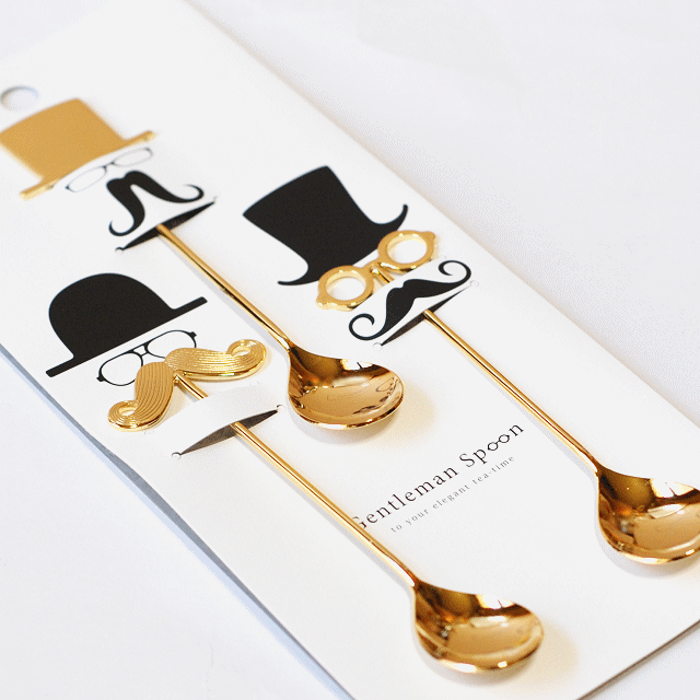 ジェントルマンスプーンセット　　新生活　カトラリー　スプーン　ティースプーン　ヒゲ　ひげ　ジェン..