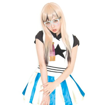 Lunatic Lemony Lollipop サンダー かつら イベント ウィッグ おしゃれ コス コスチューム コスプレ ロング ストレート 金 金髪 ヅラ ハロウィン ハロウィーン ハロウイン パーティー 新年会 忘年会 文化祭 学園祭 宴会 衣装 仮装 演劇 お祭り 縁日 バザー