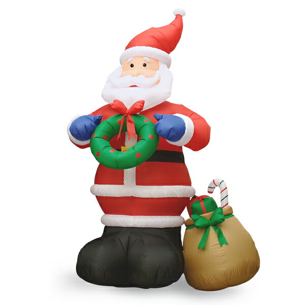 【クリスマス 店舗装飾】エアーディスプレイ(L)サンタ バルーン メリークリスマス プレゼント 冬至 冬 ..