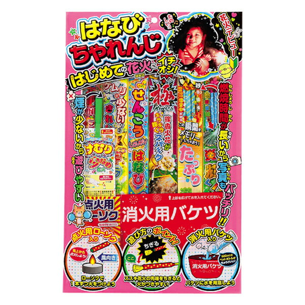【10個セット】【花火セット】はなびちゃれんじNO.10 キャンプ 庭 屋外 遊び 思い出 行事 イベント 行楽 家庭用 業務用 大容量 セット 子ども会 子供会 男の子 女の子 夏休み 夜 綺麗 写真 動画 映え 送料無料