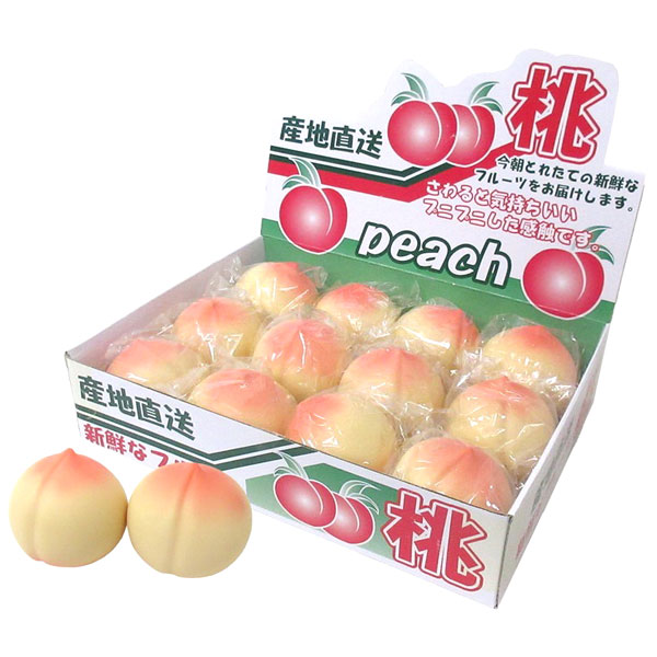 【スクイーズ 桃】【12個セット】もぎたてピーチスクイーズ 果物 景品玩具 くじ引き景品 おもちゃ ぷにぷに ピーチ お祭り 縁日 人気 屋台 露店 出店 夏祭り 子ども会 子供会景品 プレゼント 景品 販促 雑貨 ギフト 業務用【13時までの注文で当日発送】 zakkamarche-10015117 花火 クリスマスブーツzakkamarche サンプル画像2