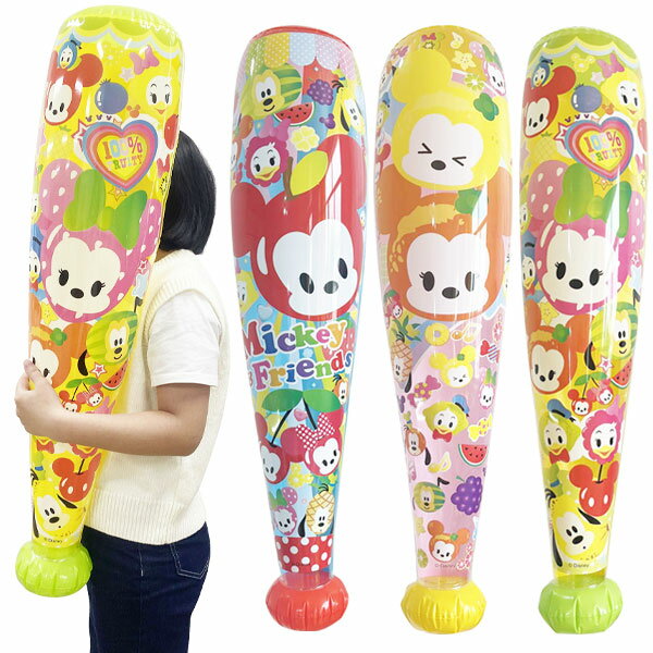 【6個セット】【BIGサイズ バット】ディズニーフルーツエアーバットBIG 約95cm バット ビッグサイズ スティック キャラクター エアーバット ビニール ビニールおもちゃ くじ引き景品 夏祭り お祭り 景品 プール 海水浴 縁日 子ども会 子供 子供会