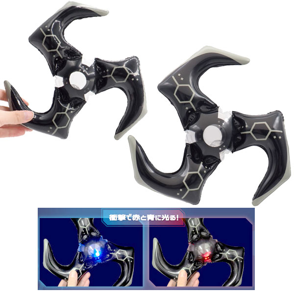 【24個セット】【光るおもちゃ 手裏剣】光る！NINJAエアー手裏剣 光る 光る手裏剣 光るおもちゃ 光り物 光る玩具 子供 子ども 忍者 ニンジャ しゅりけん 幼稚園 保育園 人気 学校 景品玩具 お祭り 縁日 屋台 出店 露店 夏祭り 花火大会