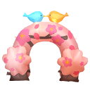 【春 飾り付け】エアーディスプレイ 桜アーチ ミニアーチ エアバルーン デコレーション 新入生歓迎会 入園式 記念 卒園祝い 入園祝い 卒業祝い 室内仕様 展示 パーティー アイキャッチ 電球 店頭 宣伝 イベントグッズ 目立つ 季節商品 光る LED ライト 風船