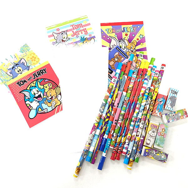【25個セット】【キャラクター 文具セット】トム＆ジェリー 4点文具セット 文具 セット TOM＆JERRY 文房具 おしゃれ 子供 人気 雑貨 女の子 男の子 子ども会 幼稚園 保育園 お楽しみ会 くじ引き景品 縁日 お祭り 問屋 景品 zakkamarche-10015503 花火 クリスマスブーツzakkamarche サンプル画像2