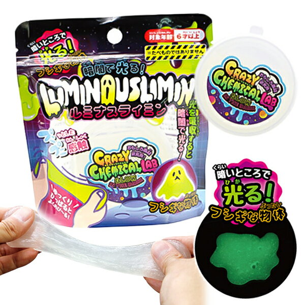 【12個セット】【スライム 光る】ルミナスライミン おもちゃ 景品 暗闇 男の子 子供 子ども会 ランチ イベント 女の子 小学生 知育玩具 縁日 夏祭り くじ引き ばらまき 配布 プレゼント 参加賞 おまけ ザッカ 雑貨