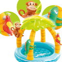 【ビニールプール 子供用】トロピカルアイランドベビープール 家庭用 屋根付き こども キッズ 1歳 2歳 3歳 庭遊び 水遊び 屋外 こども キッズ ちゃぷちゃぷ 家庭用プール ビニール ビーチ 海 川 インテックス【13時までの注文で当日発送】