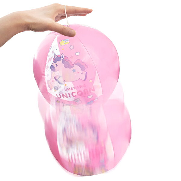 【12個セット】【ユニコーン パンチボール】ゆめかわユニコーン 約19cm ゴム紐付き...