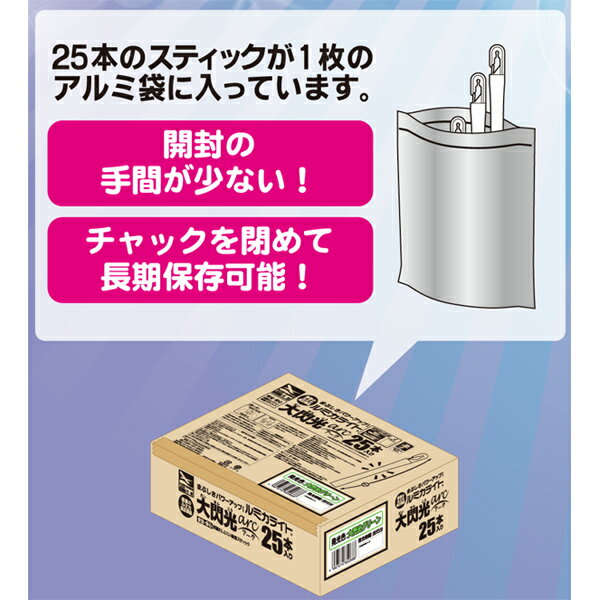 【サイリウム まとめ買い】光る棒 業務用ルミカライト大閃光アーク25本入り 翡翠 光るおもちゃ イベント ライブ ライブ会場 3本持ち 4本持ち 応援 押しメン 色 ファンミーティング ファン コンサート おもしろ雑貨 ザッカ ビンゴ景品 バザー 送料無料（一部地域除く）