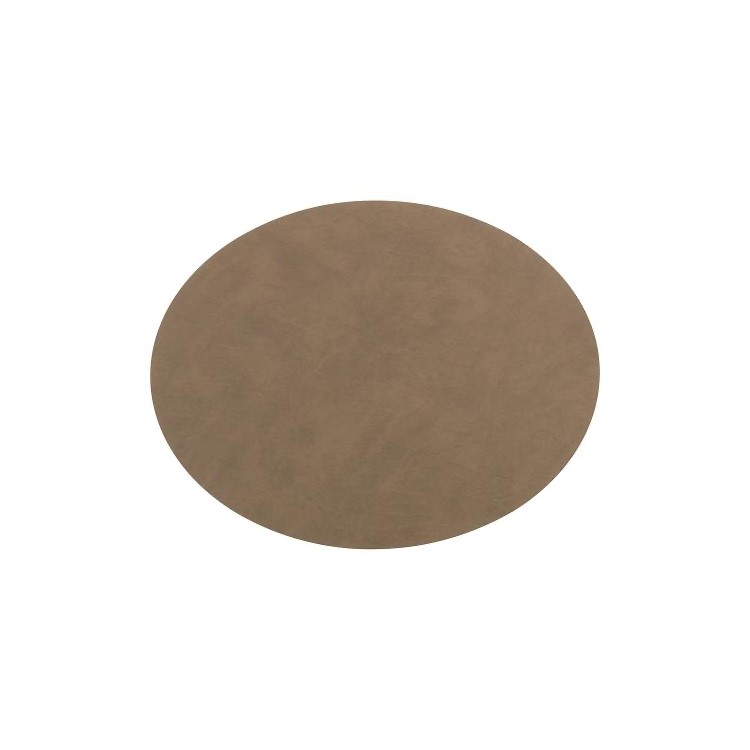 ＼ブラックフライデー！：店内全品P10倍♪／ リンドディーエヌエー 982215 オーバルプレイスマット NUPO 35x46cm ブラウン LIND DNA(3)