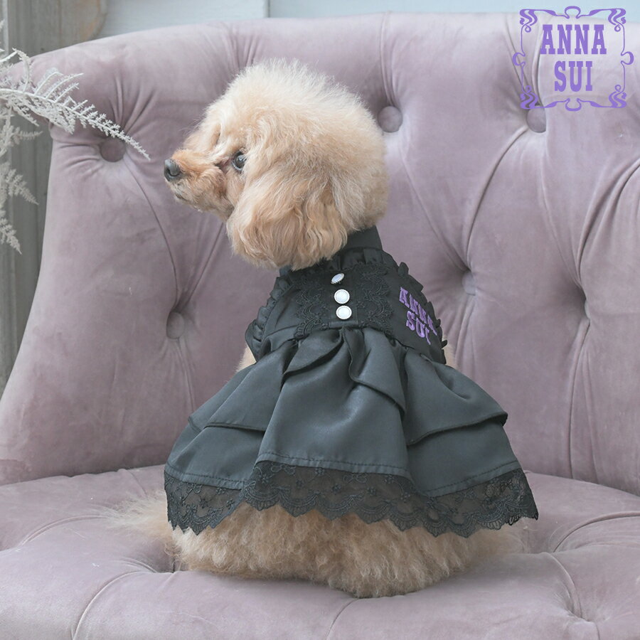 2025年新作 ANNA SUI アナスイ アナ スイ アナ・スイ サテンドレス | ワンピース ドレス 犬服 ドッグウェア 25a